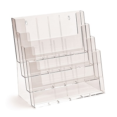 Folder displays multiple compartments for A4